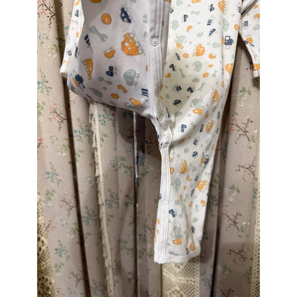 Margery Ellen Baby 18-24M Vehicle Construction Print Cotton Romper